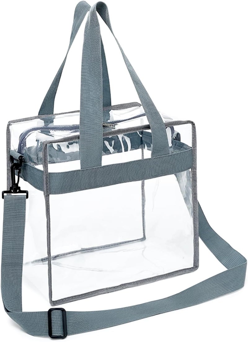 Fammart Clear Beach Bag for Women, Clear Tote Bag with Zipper for Stadium Events, Sports, Concerts, Work - Image 1